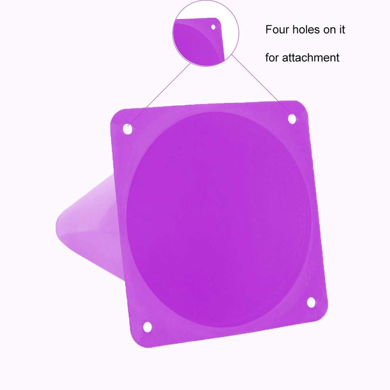 Alyoen 9 inch Traffic Cones, Plastic Sport Cones, Purple Soccer Training Cones for Outdoor Activity & Festive Events (Sets of 10/15/ 20) - Image 3
